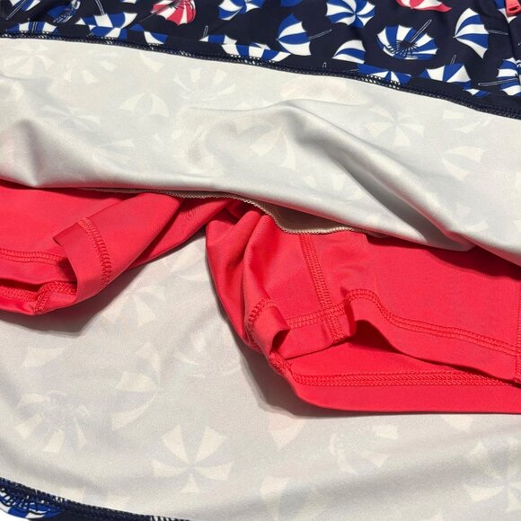 Ralph Lauren RLX Beach Umbrella Print Golf Skort M Tennis Hiking Skirt Flounce - Picture 11 of 12